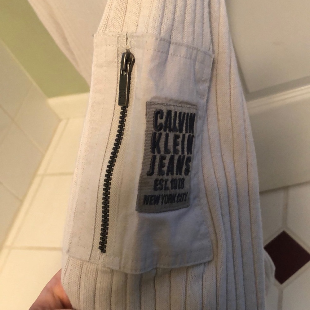 Calvin Klein Half Zip Ribbed Sweater - Picture 2 of 4